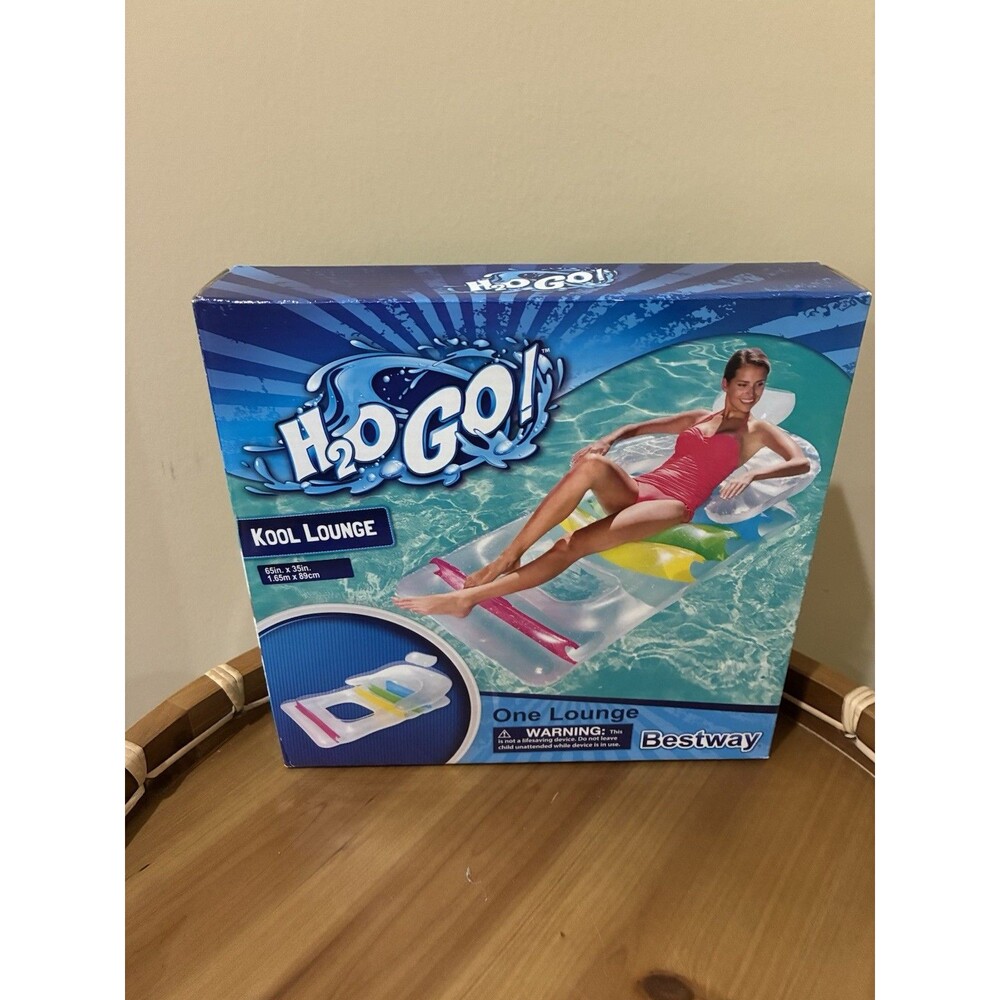 Bestway H2OGO! Pool Lounge Inflatable Float With Pillow Backrest KOOL LOUNGE New